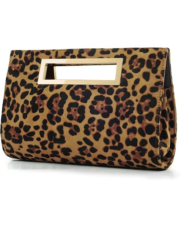 HOXIS Classic Crocodile Pattern Faux Leather Metal Grip Cut it out Clutch with Shoulder Strap Wom... | Amazon (US)