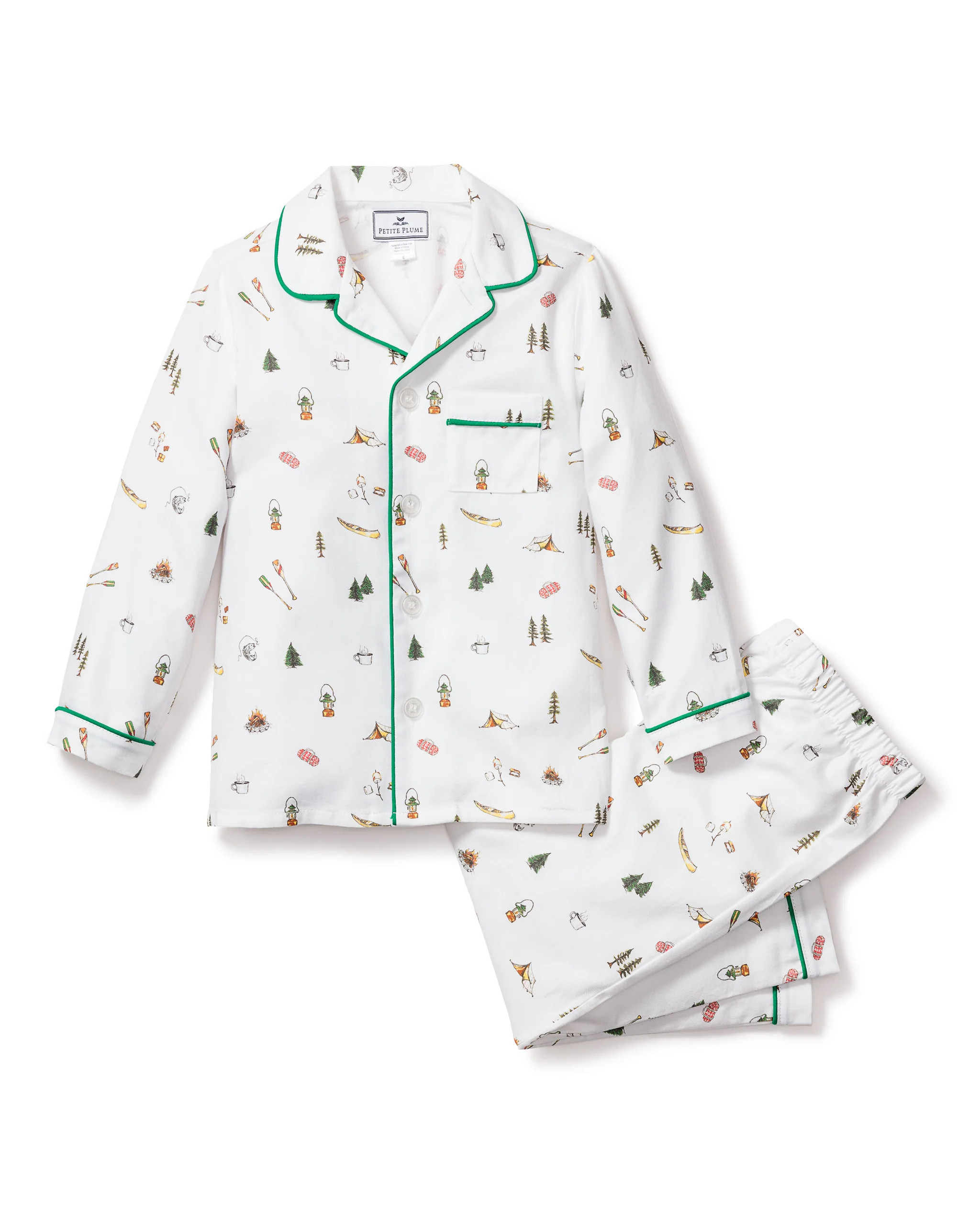 Kid's Twill Pajama Set in The Great Outdoors | Petite Plume