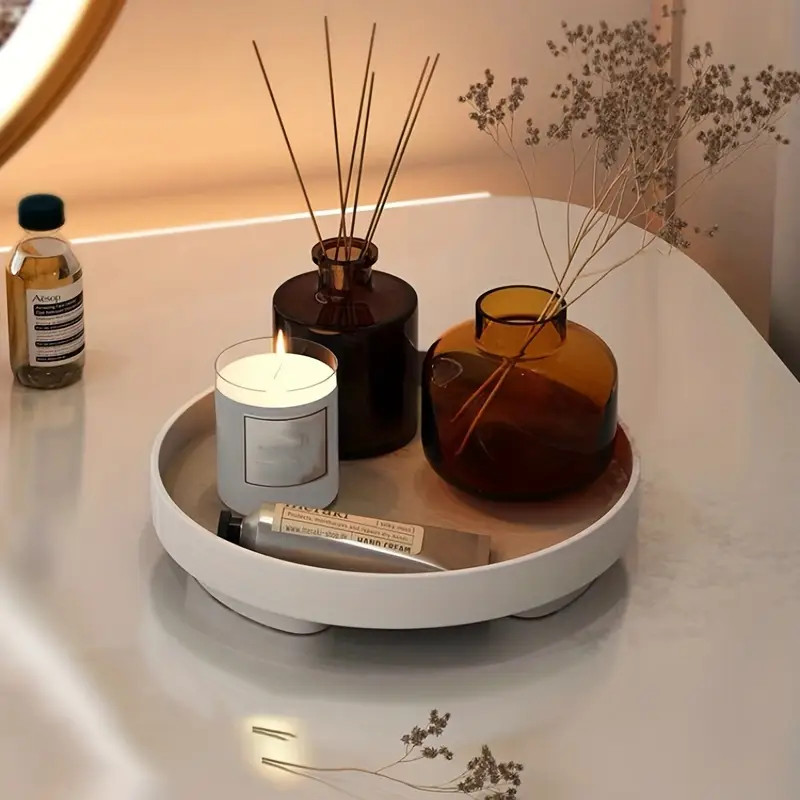 1 Bandeja Decorativa Moderna Bandeja Almacenamiento Redonda - Temu | Temu Affiliate Program