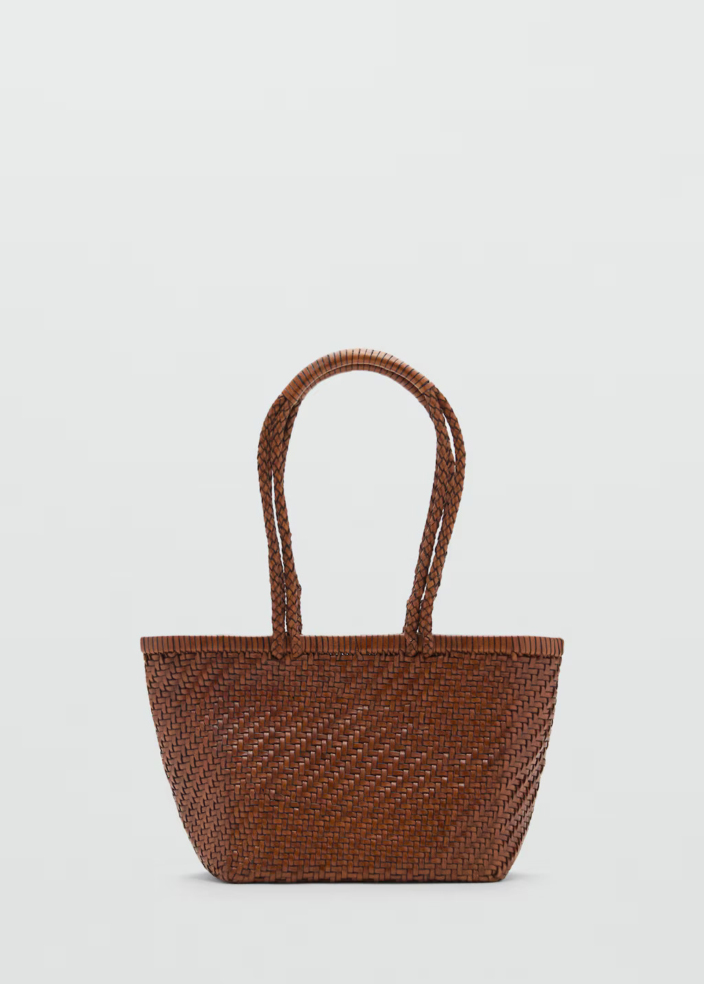 Medium braided leather bag - Women | MANGO USA | Mango (US/MX/AU)