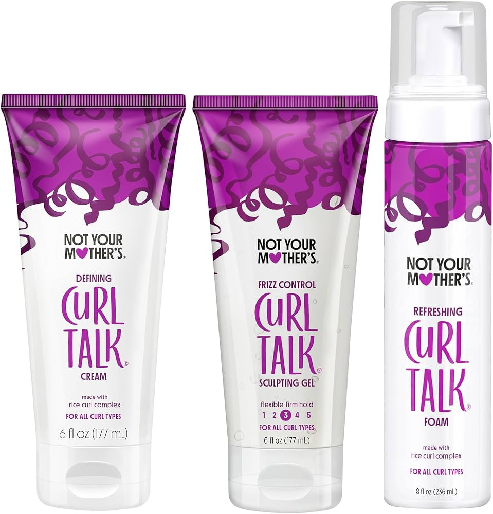 Not Your Mother's Curl Talk Frizz Control Sculpting Gel, Defining Cream, and Refreshing Curl Foam... | Amazon (US)