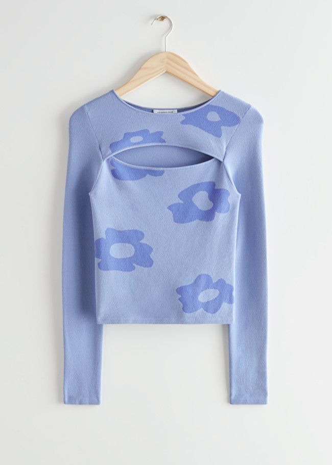 Fitted Floral Motif Cut Out Top | & Other Stories (EU + UK)