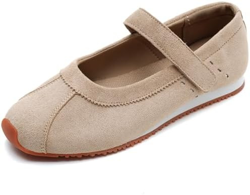UBFEN Womens Mary Jane Sneakers Ballet Flats Comfort Slip On Walking Shoes | Amazon (US)