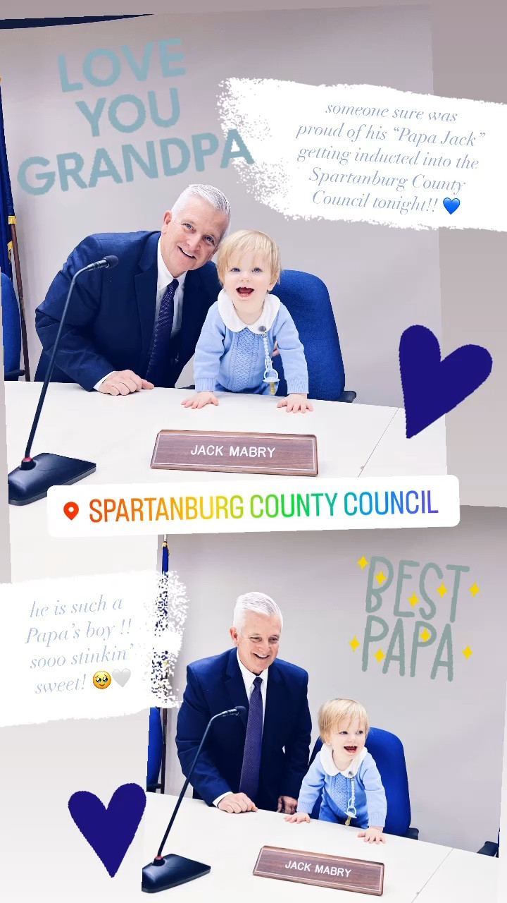 someone sure was 
proud of his “Papa Jack” getting inducted into the Spartanburg County Council tonight!! 💙

#LTKbaby #LTKSeasonal #LTKfamily
