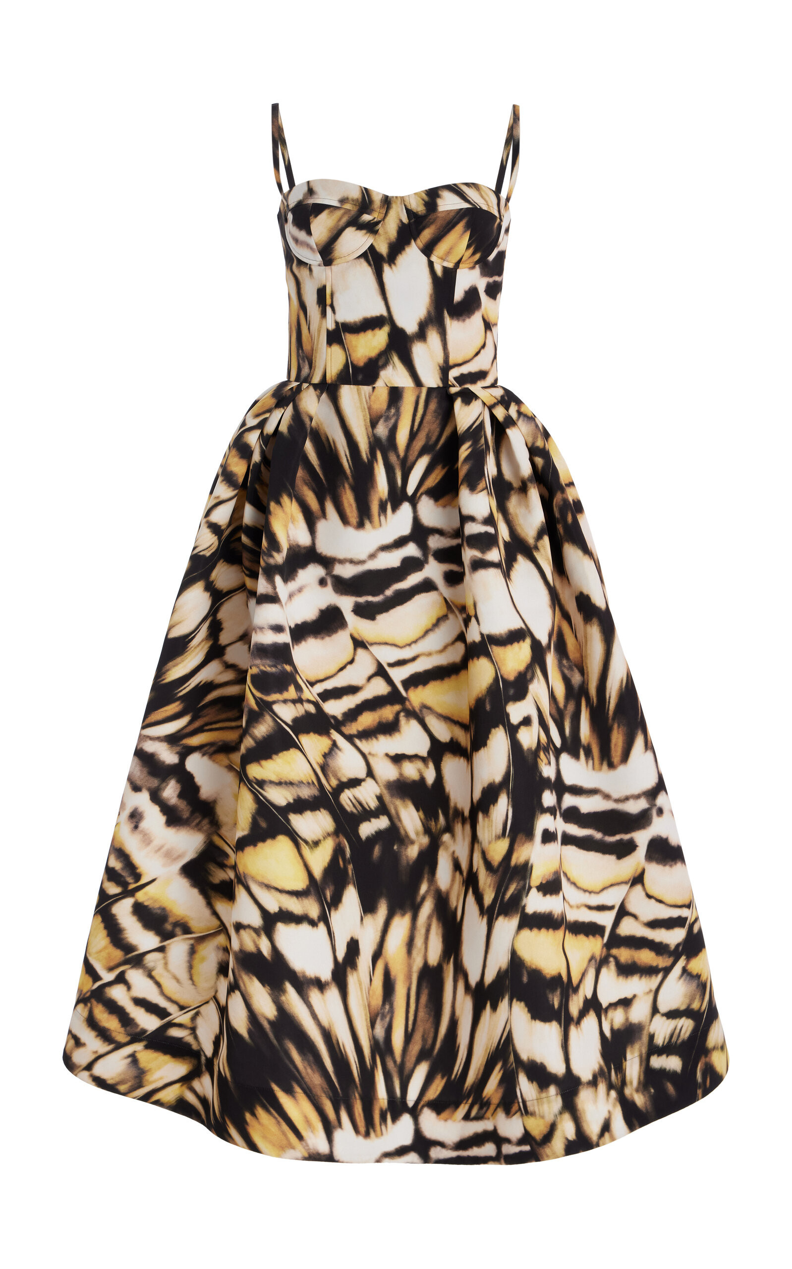 Oscar de la Renta - Faille Bustier Midi Dress - Print - US 6 - Moda Operandi | Moda Operandi (Global)