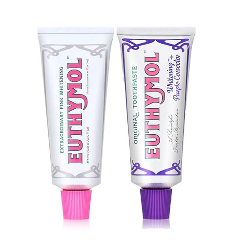 EUTHYMOL Whitening Duo Bundle – 3.7 oz Each | Stain Removal, Violet Tone-Up for Yellow Teeth, Cavity Protection, Fresh Breath | Amazon (US)