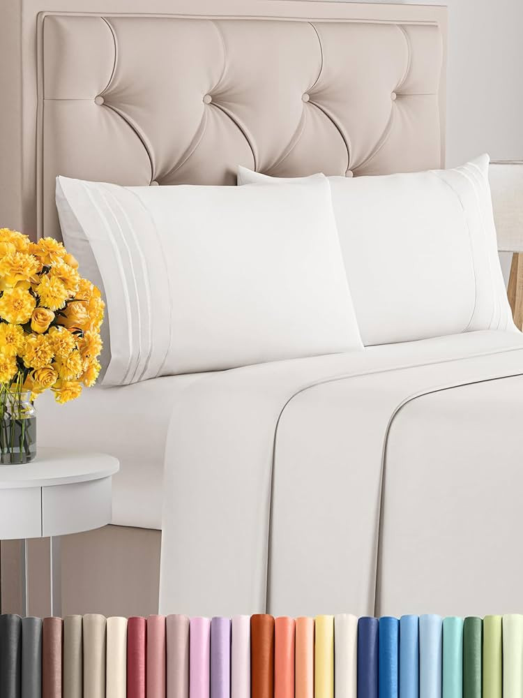 King Size 4 Piece Sheet Set - Comfy Breathable & Cooling Sheets - Hotel Luxury Bed Sheets for Wom... | Amazon (US)