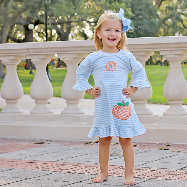 Pumpkin Light Blue Milly Dress | Classic Whimsy
