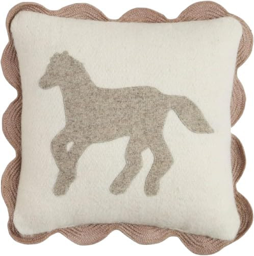 Mud Pie Felt Horse Mini Pillow; 8" X 8" | Amazon (US)