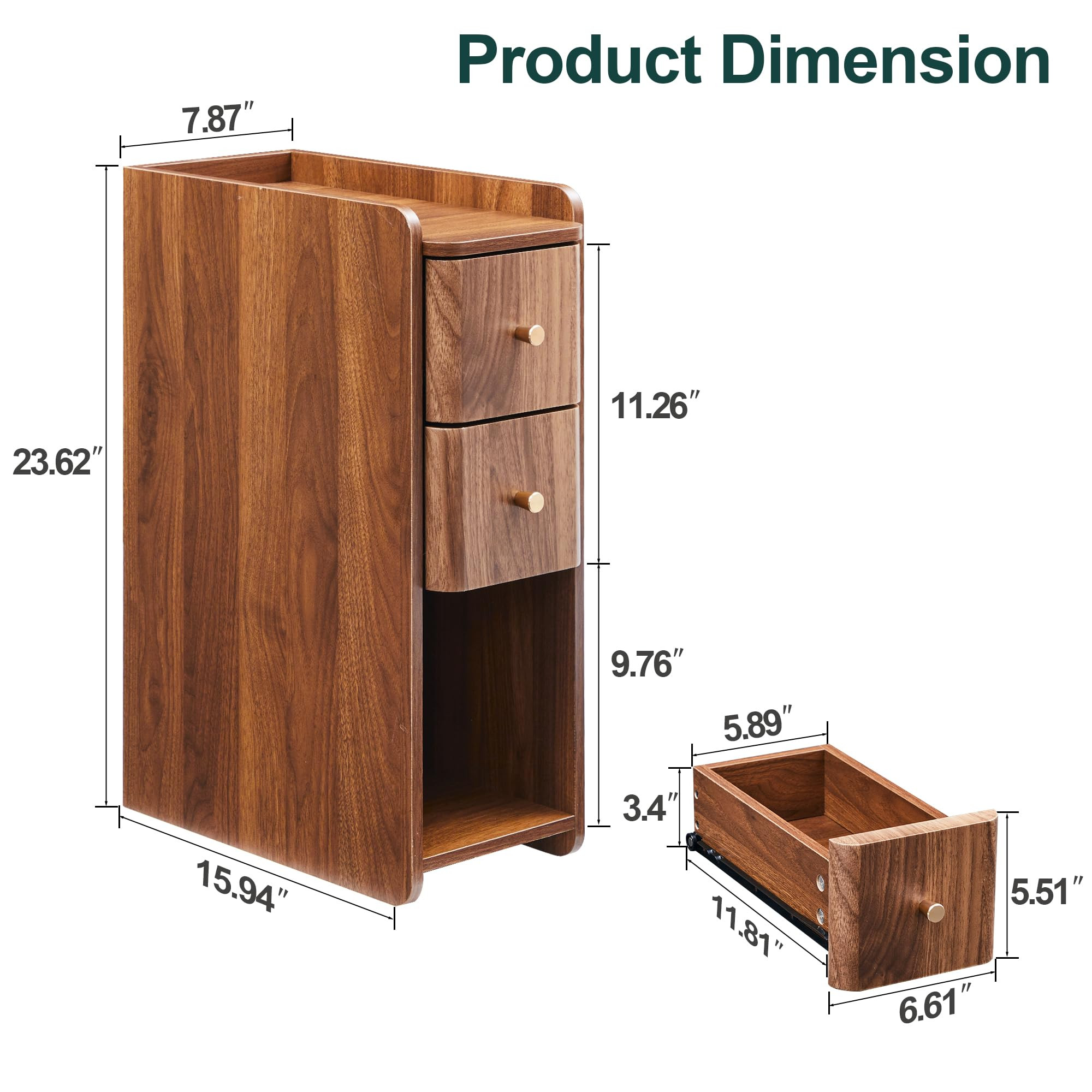 Modern and Space-Saving Design: With its ultra-narrow profile and modern aesthetic, this slim nig... | Amazon (US)