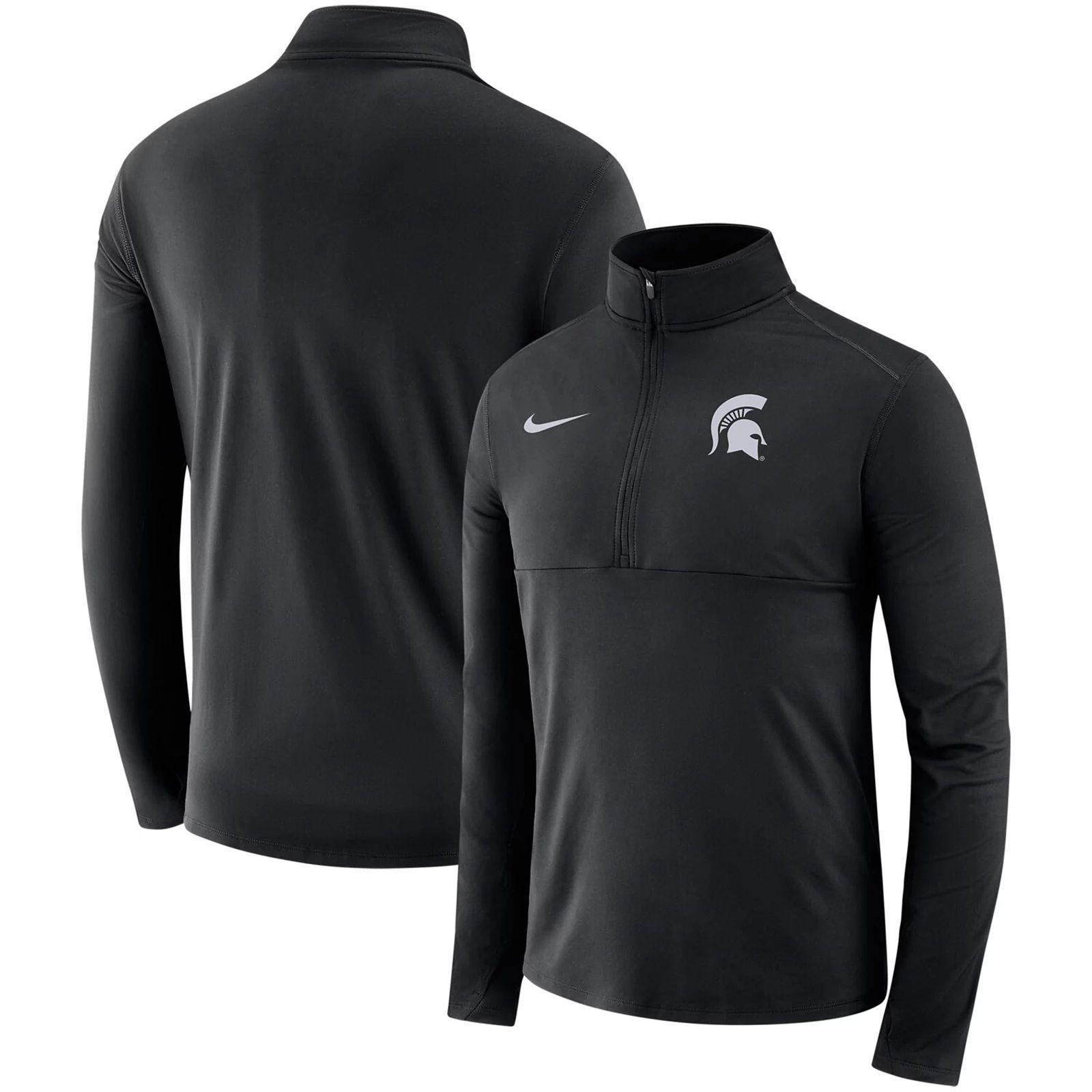 Men's Nike Black Michigan State Spartans Core Half-Zip Pullover Performance Jacket, Size: 2XL | Kohl's