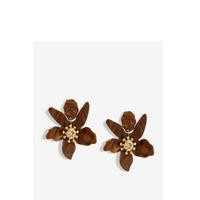Mood Gold Tort Resin Statement Flower Earrings | Very (UK)