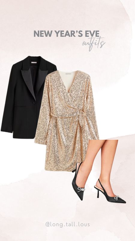New Year’s Eve outfit inspo

A tuxedo style blazer, a champagne colored sequin wrapped mini dress and black satin, diamanté slingback heels. 



#LTKHoliday #LTKstyletip #LTKshoecrush