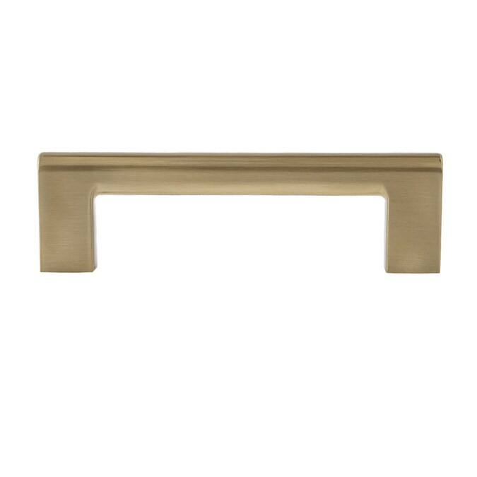 Sumner Street Home Hardware Vail 4-in Center to Center Satin Brass Rectangular Bar Cabinet Door P... | Lowe's