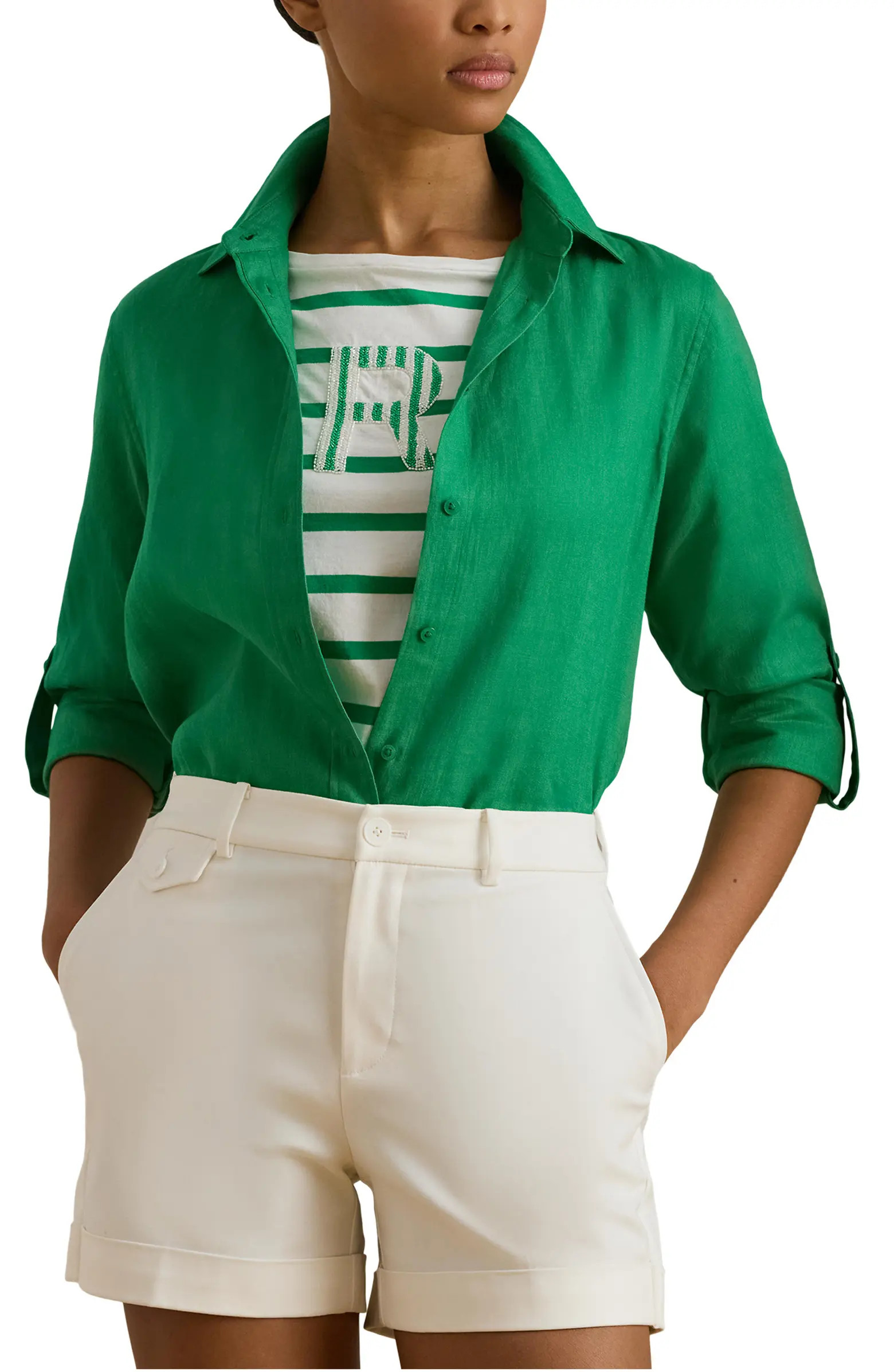 Karrie Linen Button-Up Shirt | Nordstrom