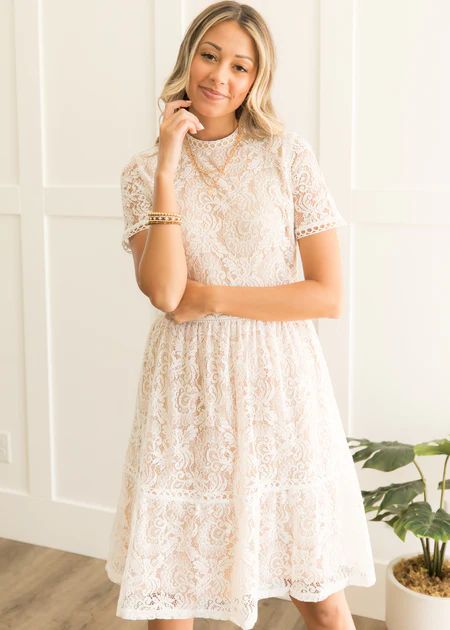 Sweet As Sugar Ivory Lace Dress | My Sister's Closet Boutique