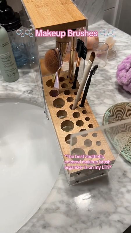 Makeup brush holder is dust proof and pretty! 

Home organization, organizing, makeup brushes, beautyy

#LTKbeauty #LTKhome #LTKVideo