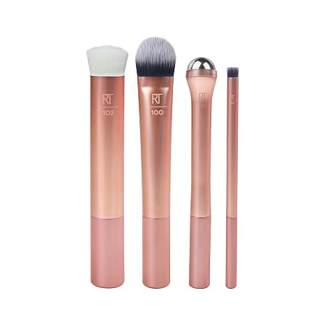 Real Techniques Prep and Prime Makeup Brush Set, Ideal for Exfoliating & Applying Primers, Moistu... | Amazon (US)