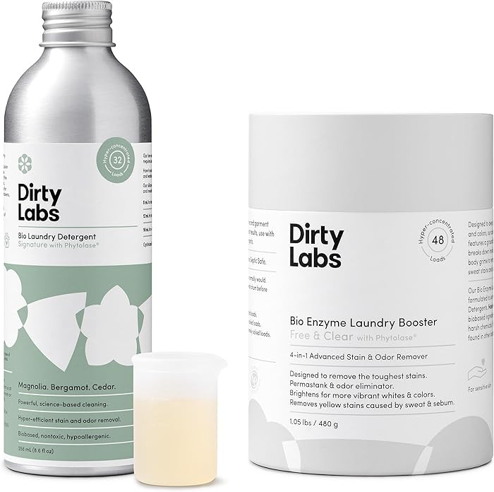 Dirty Labs | Bio-Enzyme Laundry Starter Kit | Signature Detergent (32 Loads) & Bio Enzyme Booster... | Amazon (US)