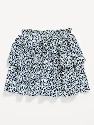 Printed Crinkled Tiered Skirt for Toddler Girls | Old Navy (US)