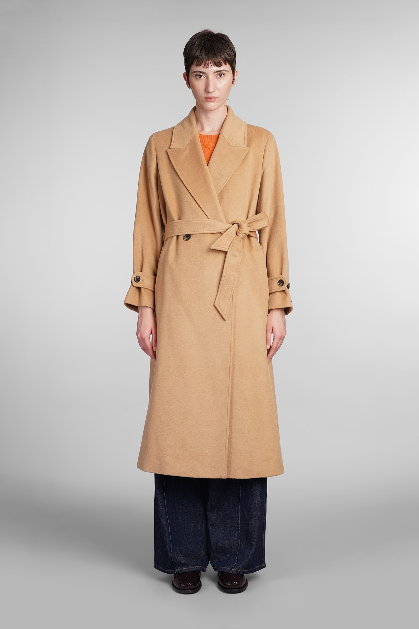 Tommy Hilfiger Coat In Camel Wool | Italist.com US