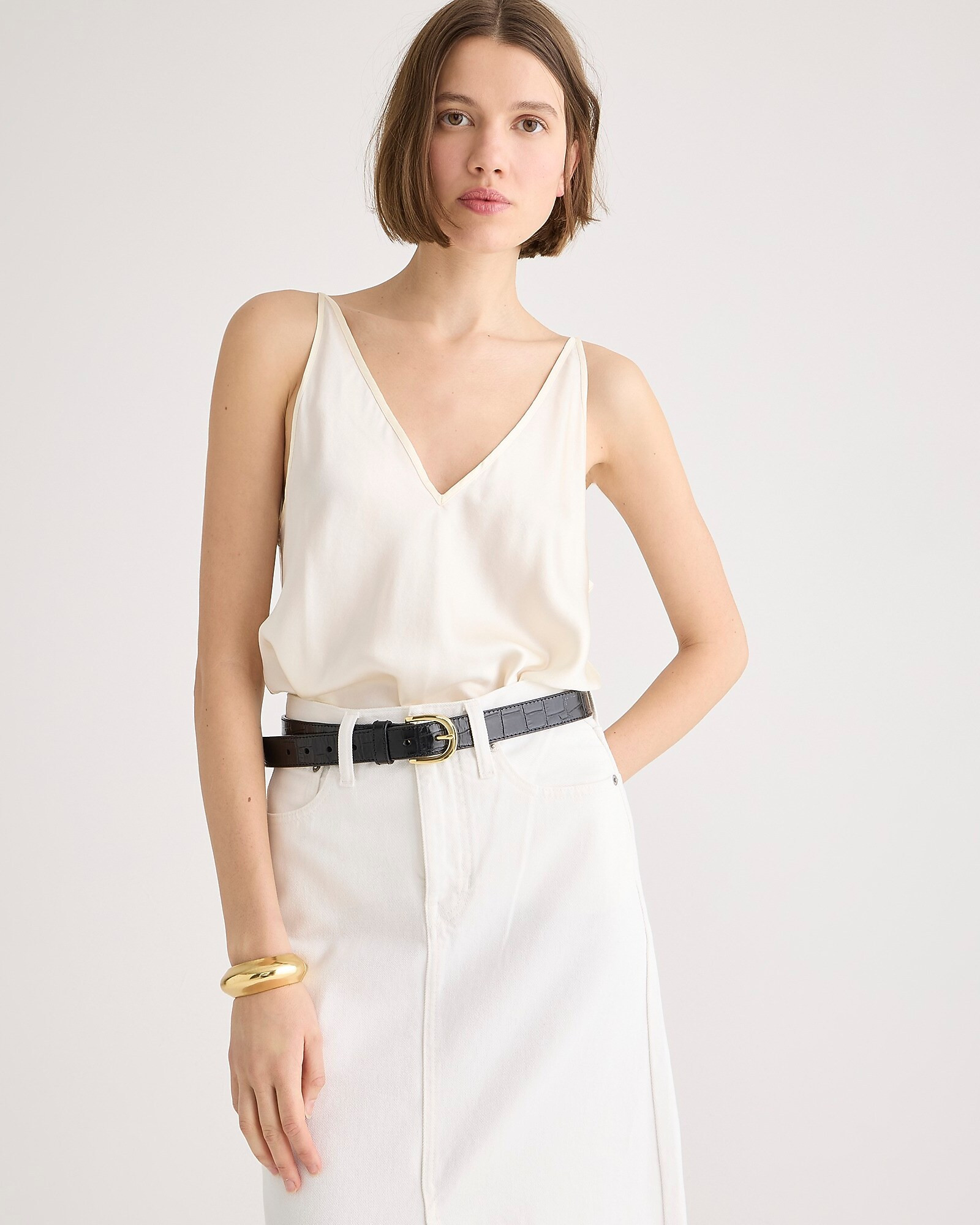 Carrie V-neck camisole in silk | J. Crew US