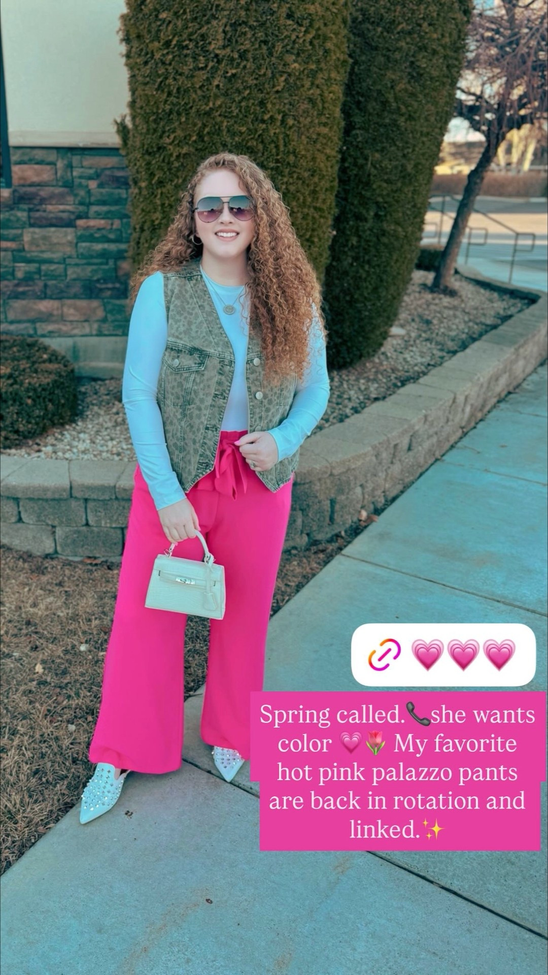 Spring called…📞she wants color 💗🌷 My favorite hot pink palazzo pants are back in rotation and linked.✨ hot pink palazzo pants | pink wide leg pants | spring statement pants | bold spring outfit | colorful spring fashion | flowy boho pants | high waisted palazzo | spring break outfit | vacation outfit idea | resort wear style | bright spring look | feminine spring style | trendy wide leg pants | easter outfit idea | date night spring outfit | girls brunch outfit | boho chic spring | festival outfit inspo | comfy statement pants | dressy casual spring | vacation ready outfit | amazon fashion find | ltk spring fashion | spring wardrobe refresh | bright color trend | pink outfit idea | flowy pants outfit | spring must have

#LTKSaleAlert #LTKootd #LTKgrwm