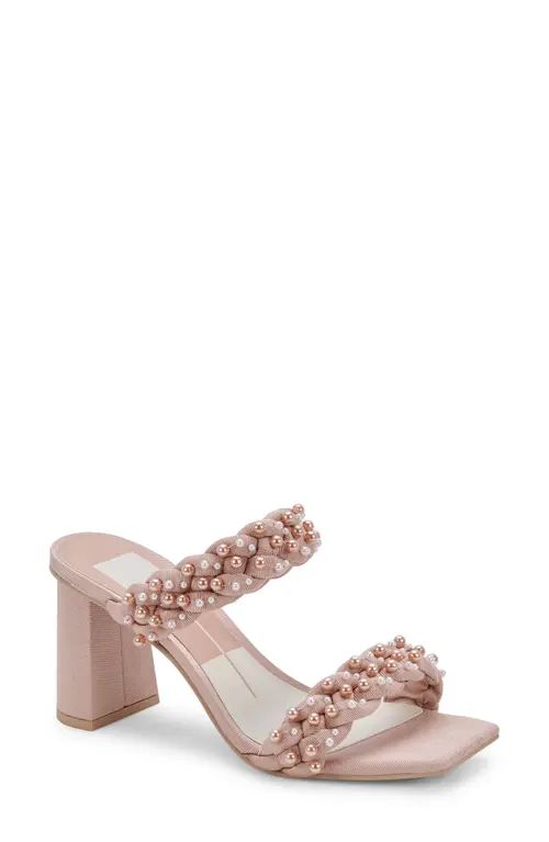 Dolce Vita Paily Imitation Pearl Sandals in Blush Pearls at Nordstrom, Size 8.5 | Nordstrom