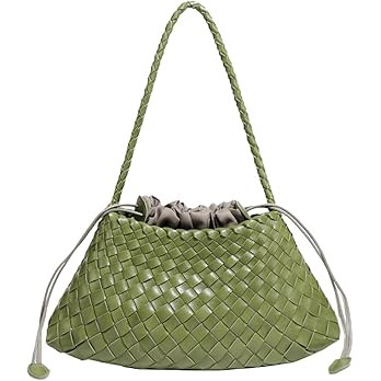 Woven Hobo Bags for Women Suede Woven Tote Bag Trendy Bucket Purse Underarm Shoulder Bag Vintage ... | Amazon (US)