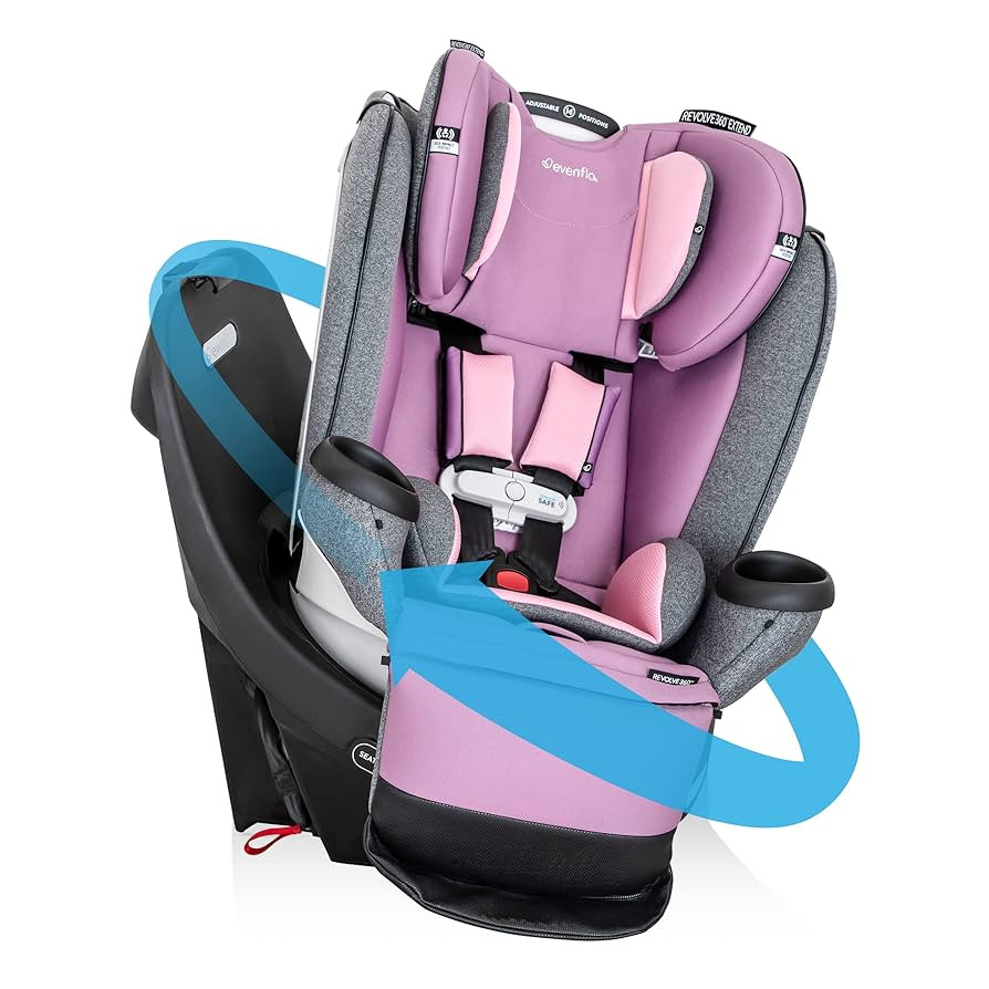 Evenflo Gold Revolve360 Extend All-in-One Rotational Car Seat with SensorSafe (Opal Pink) | Amazon (US)