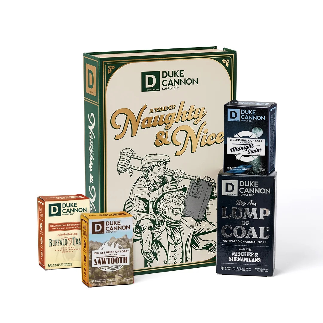 Duke Cannon A Tale of Naughty & Nice Holiday Gift Set, Bar Soap Gift Set for Men, 4 Pieces | Walmart (US)