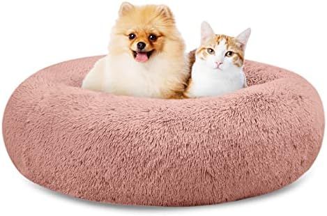 SAVFOX Calming Dog Bed, Anti Anxiety Dog Bed, Plush Donut Dog Bed for Small Dogs, Medium, Large & X- | Amazon (US)