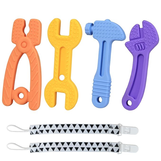 Haili Baby Teething Toys for 0-6 Months 6-12 Months, Freezer BPA Free Silicone Baby Molar Teether... | Amazon (US)
