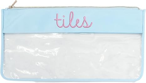 Personalized Mahjong Clear Nylon Pouch – XL Embroidered Tile Bag for Game Night, Custom Monogra... | Amazon (US)