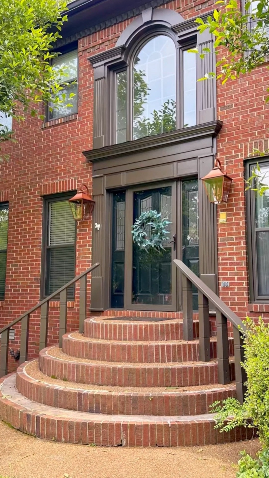 Is there anything better than copper? 

I ordered these copper lanterns over six months ago, so you can imagine how excited I am to finally have them installed! They're the perfect compliment to my new moody exterior. 

The biggest thing for me is scale...as a rule of thumb, exterior light fixtures flanking the door should be 1/3 the height of the total door height. You can see how these new lanterns make so much more sense for the scale of my home vs the smaller original ones.

The next update to the exterior will be landscaping! Stay tuned for more to come.

#exterior #outdoorlighting #copper #lighting #designerlighting #interiordesign #exteriordesign #brick #colonial #LTKStyleTip

#LTKHome