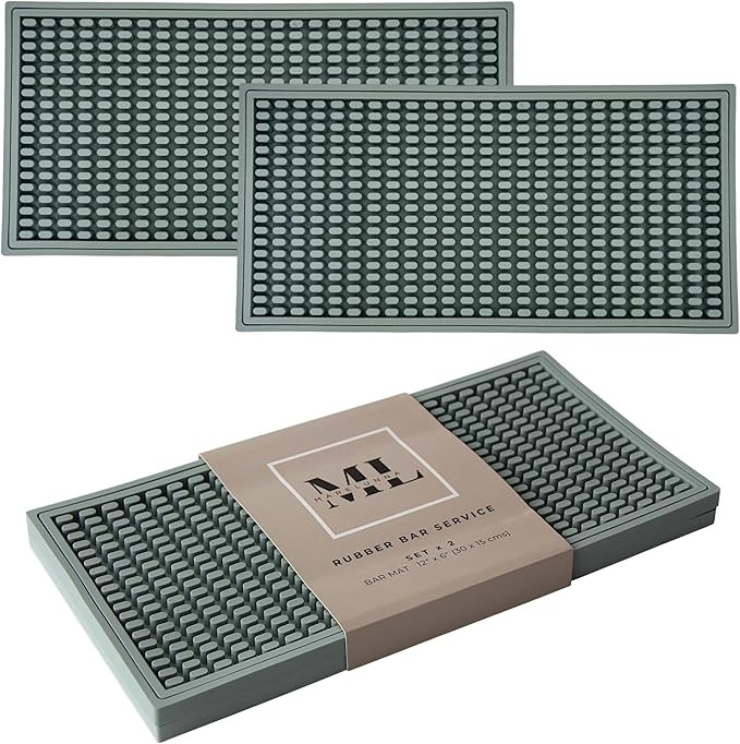 Rubber Bar Mat – Non-Slip Spill & Drip Mat for Bartending, Coffee Bar & Kitchen Countertop, Thi... | Amazon (US)