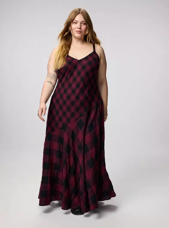 Plaid Maxi Dress in Multi | Torrid (US & Canada)