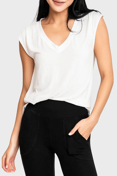 The Favorite Luxe Essentials V-Neck Tee | Gibson