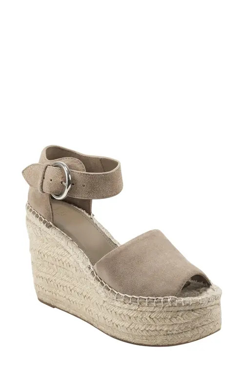 Marc Fisher LTD Alida Espadrille Platform Wedge in Medium Natural 103 at Nordstrom, Size 8.5 | Nordstrom