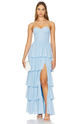 Lovers and Friends Hattie Gown in Baby Blue from Revolve.com | Revolve Clothing (Global)