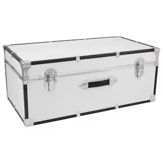 Seward Basic 32 in. x 13.25 in. x 17.75 in. Trunk, White | The Home Depot