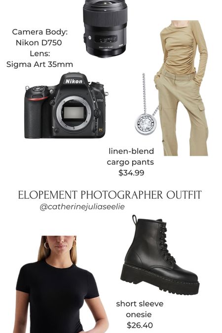 My newest elopement photographer outfit and photography essentials!

Camera lens, Photographer, Combat boots, Linen cargo pants, Camera body, Wedding photographer, Onesie

#LTKFind #LTKworkwear #LTKtravel