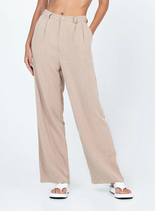 Brenda Pants Beige | Princess Polly US