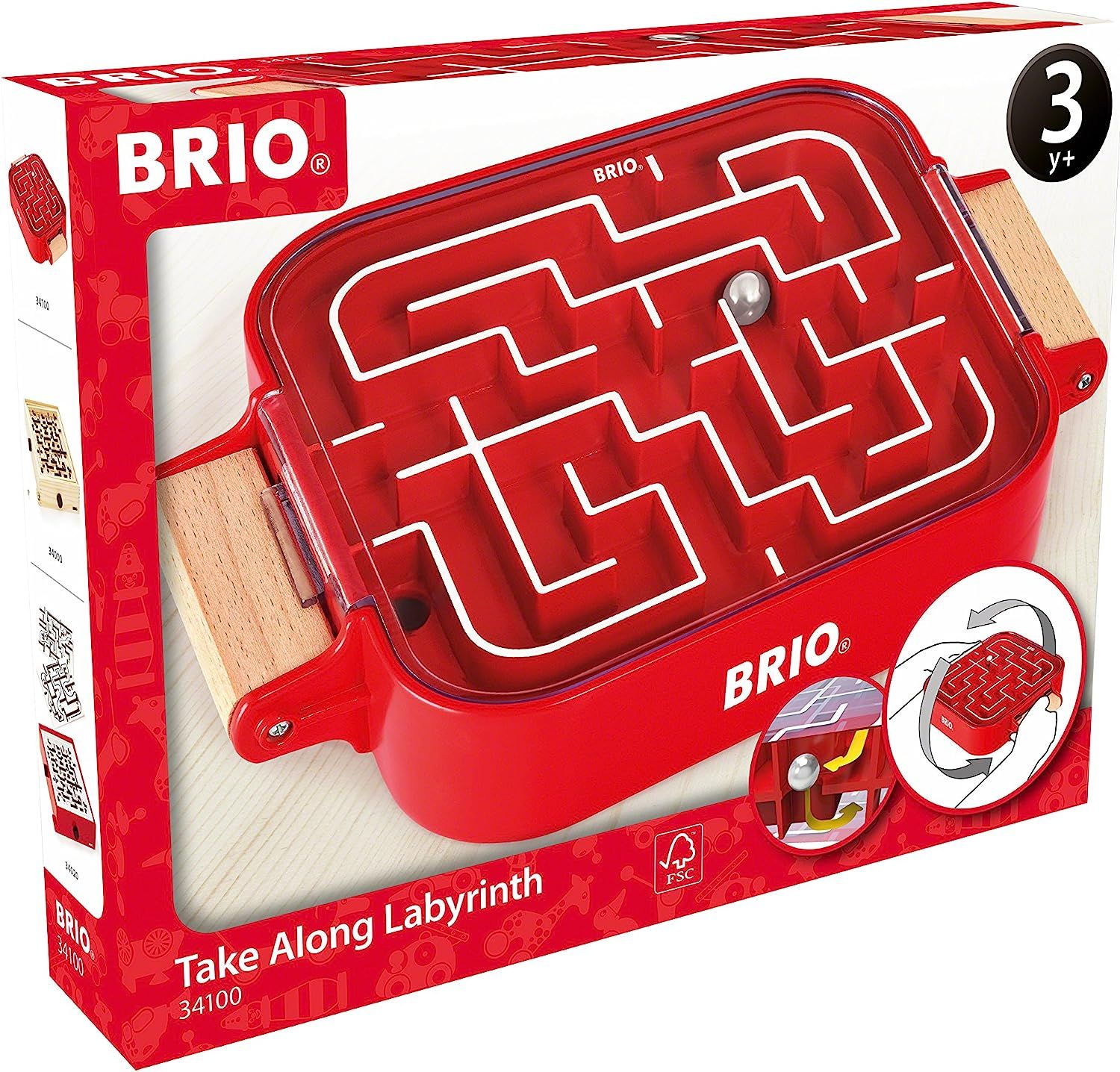 BRIO - 34100 Labyrinth Take Along | A Fun Travel Version of the Classic Labyrinth Game for Kids A... | Amazon (US)