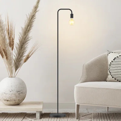 Crimley 64.5" Industrial Standing Arched Floor Lamp and Bulb Included | Wayfair North America