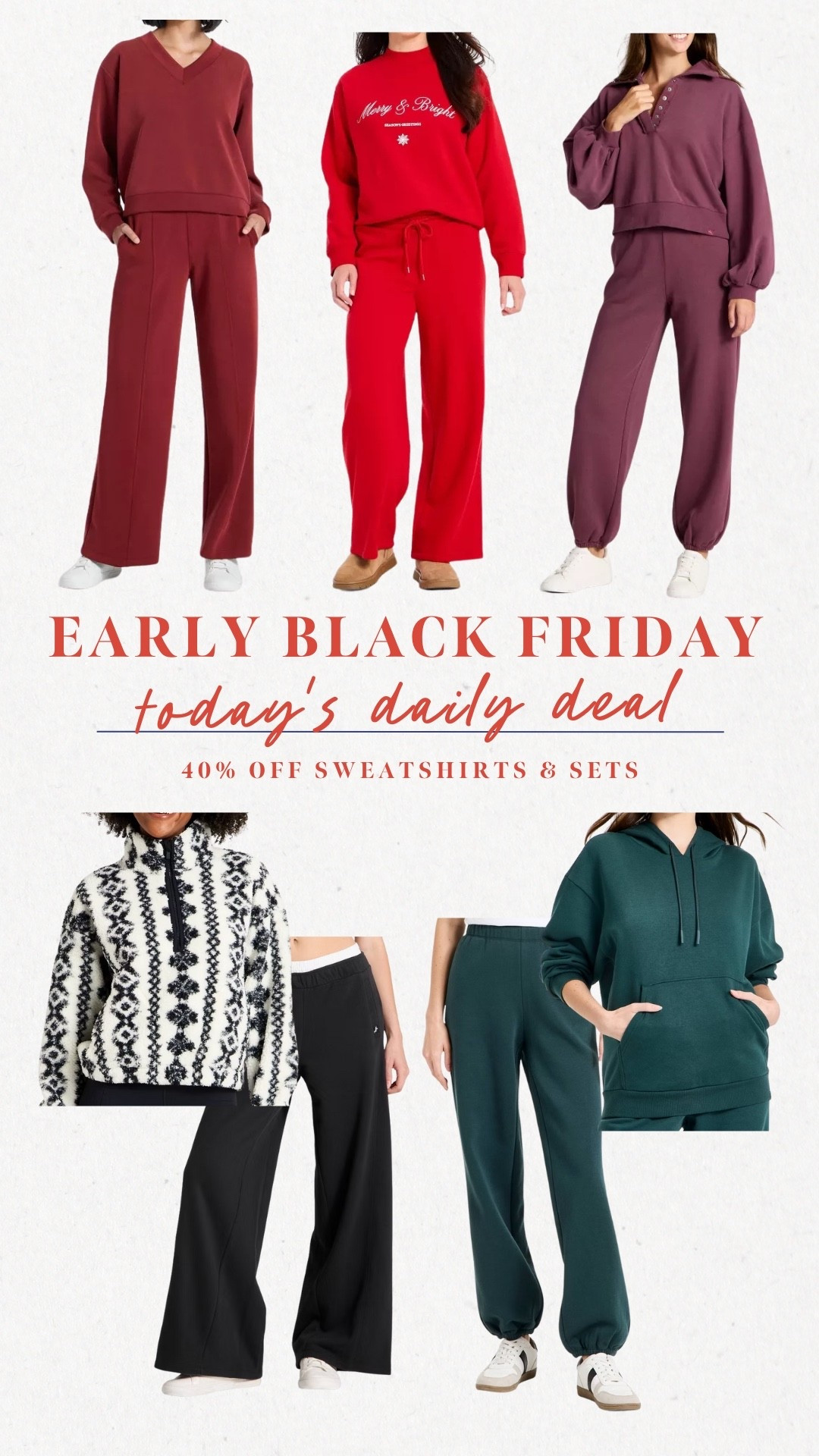 Target early Black Friday deal! 40% off all sweatshirts & matching sets for cozy season! 

#LTKSaleAlert #LTKHoliday #LTKFindsUnder50