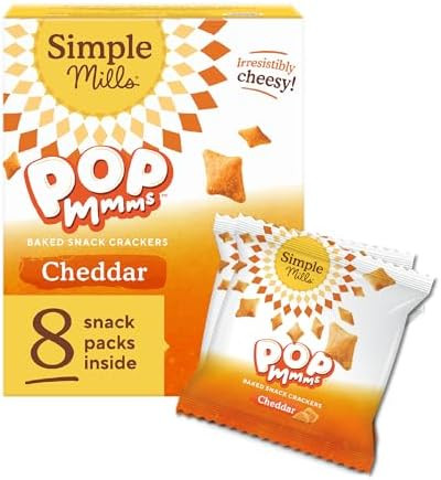 Simple Mills Pop Mmms Cheddar Baked Snack Pack Crackers, Healthy Snacks for Kids, Individual Pack... | Amazon (US)