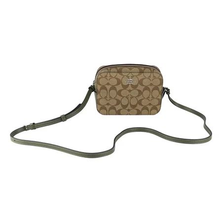 Coach (91677) Signature Coated Canvas Khaki Surplus Mini Camera Crossbody Bag | Walmart (US)