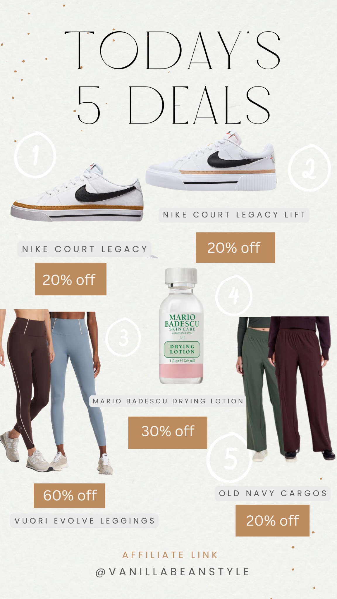 Today’s Five Deals

#LTKShoeCrush #LTKSaleAlert #LTKStyleTip