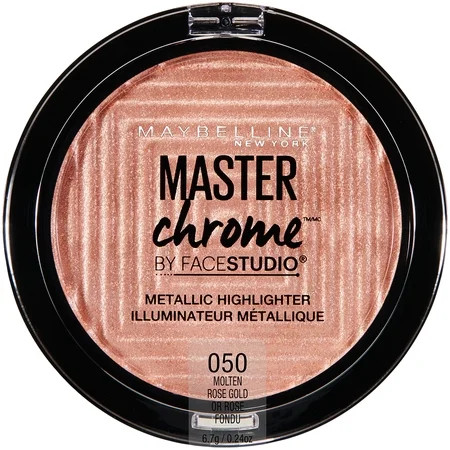 Maybelline Facestudio Master Chrome Metallic Highlighter Makeup, Molten Rose Gold, 0.24 oz. | Walmart (US)